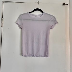 Mesh light purple top